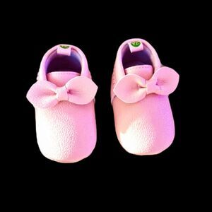 FIRST STEPS Baby Shoes ~  Pink Moccasin Style Shoe ~ Size 3 (6-9 months)
